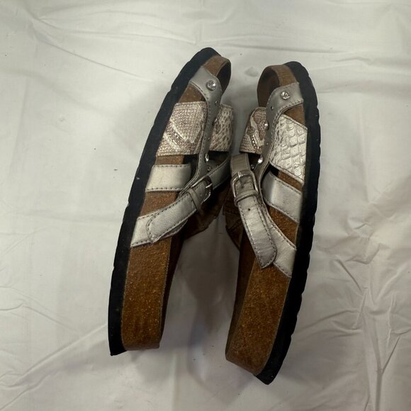 Birkenstock Betula Silver Crocodile Jeweled Sandals size 5 - Picture 5 of 16